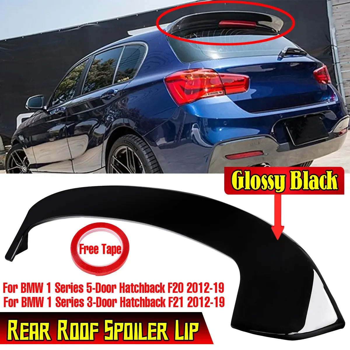 F20 Car Rear Roof Spoiler Wing Lip Extension Per Bmw Serie 1 F20 F21 3/5Dr Hatchback 2012-2019 Posteriore Tronco Spoiler Boot Wing Lip