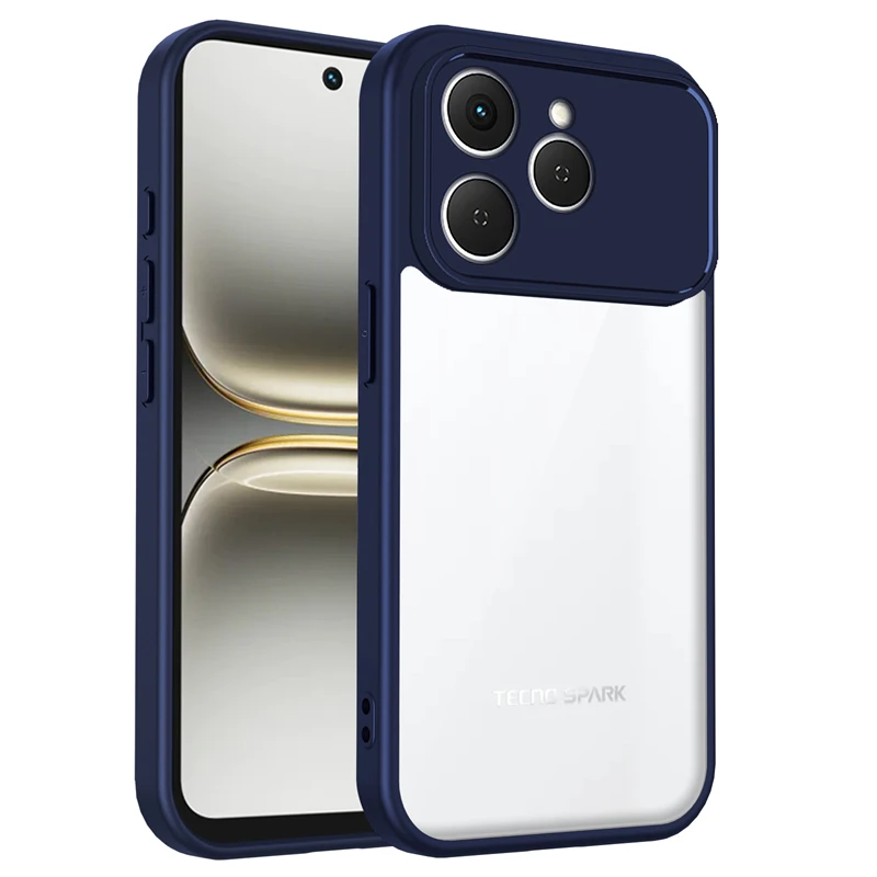Transparent Silicone Shockproof Clear Phone Case with PC Back and TPU Bumper