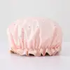 Double Layer Starry Sky Design Thick Waterproof Shower Cap Star Pattern Bathroom Hair Salon Supplies Bath Hat Bonnets for Women 4