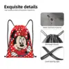 Custom Happy Minnie Mouse Drawstring Bag for Training Yoga Backpacks Men Women Cartoon Sports Gym Sackpack 3