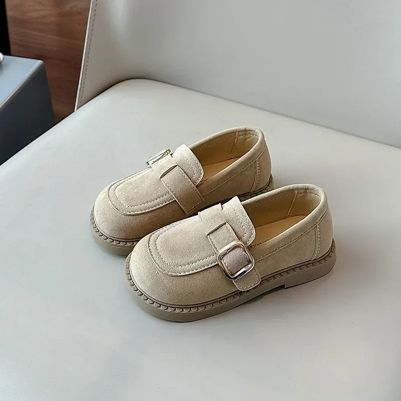 Girls Leather Moccasins Casual Soft Flat Shoes