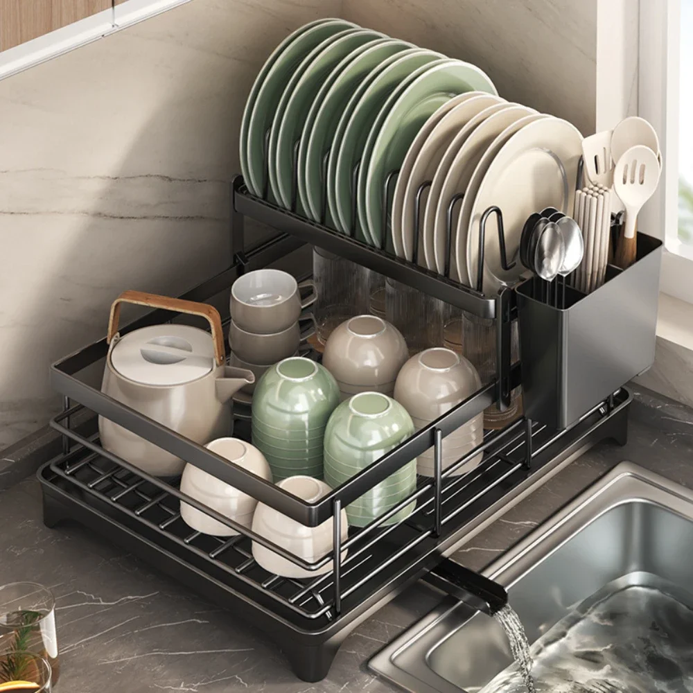 Soporte Para Paños De Cocina De Hierro – Independiente, Blanco, 3 Niveles, Ideal Para Encimera, Ahorra Espacio
