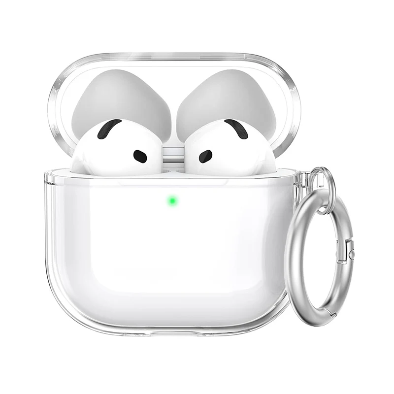 Für Airpods 4 3 2 1 Fall Nette Glitter Bogen knoten Shell muster Kristall Weiche Klare Kopfhörer Abdeckung Für Airpods Pro 2 2nd Schutzhülle