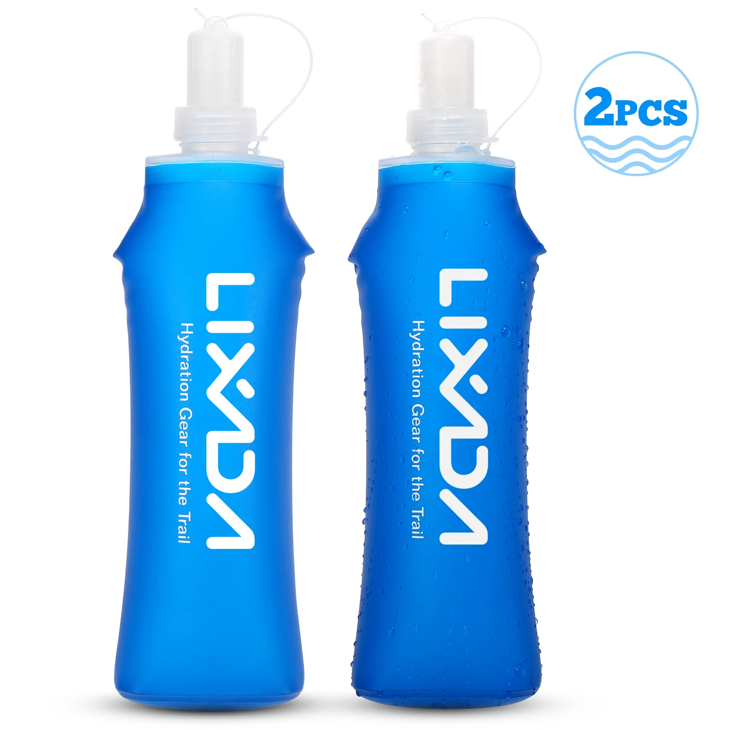Lixada 500ml Outdoor Sport Water Drinking Bottle Folding TPU Soft Flask BPA Free Water Bags for Camping Running Hiking Cycling
