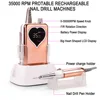 Nail Drill Rechargeable For Manicure drill para unas 35000 RPM Heart Portable Desktop Coldless Adjust Speed Low Noise Nail Drill 2