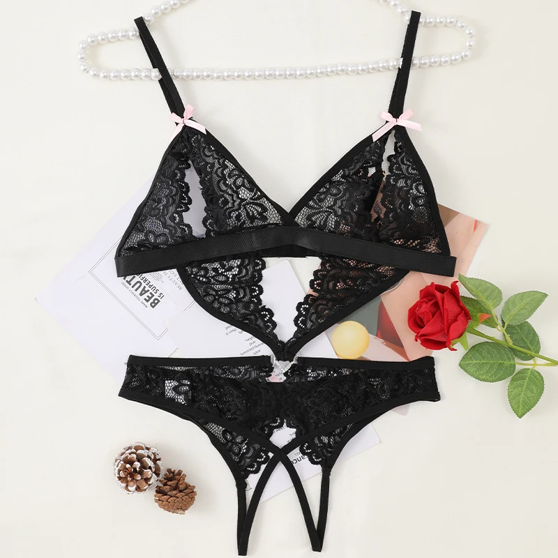 

Цельнокроеные эротические бюстгальтеры, женское кружевное Прозрачное нижнее белье, наборы феи, брифы с эффектом пуш-ап