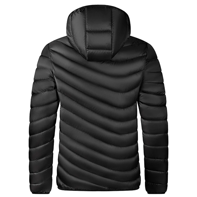 New Autumn Winter Men Warm Waterproof Parkas Jacket Coat Mens Hooded Casual Brand Windproof Thick Outwear Hat Parkas Jacket Male 2