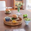 Rattan Tray Hand Woven Food Basket Fruit Tray Multi-Function Afternoon Tea Snack Plate Decorative Basket Storage Tray 2