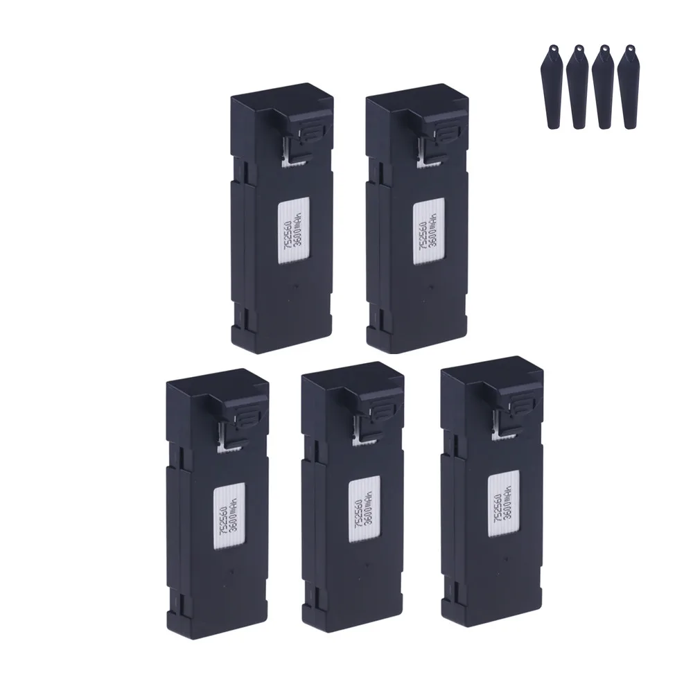 ตัวเลือกสินค้า แบตเตอรี่โดรน RC 3.7V 5000mAh สำหรับ E88 E99 P1 K3 P10 A13 S98 E525