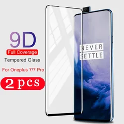 Premium 9D Full Cover Tempered Glass Screen Protector (2 - Pack) - 2 Pieces (For oneplus 7t)