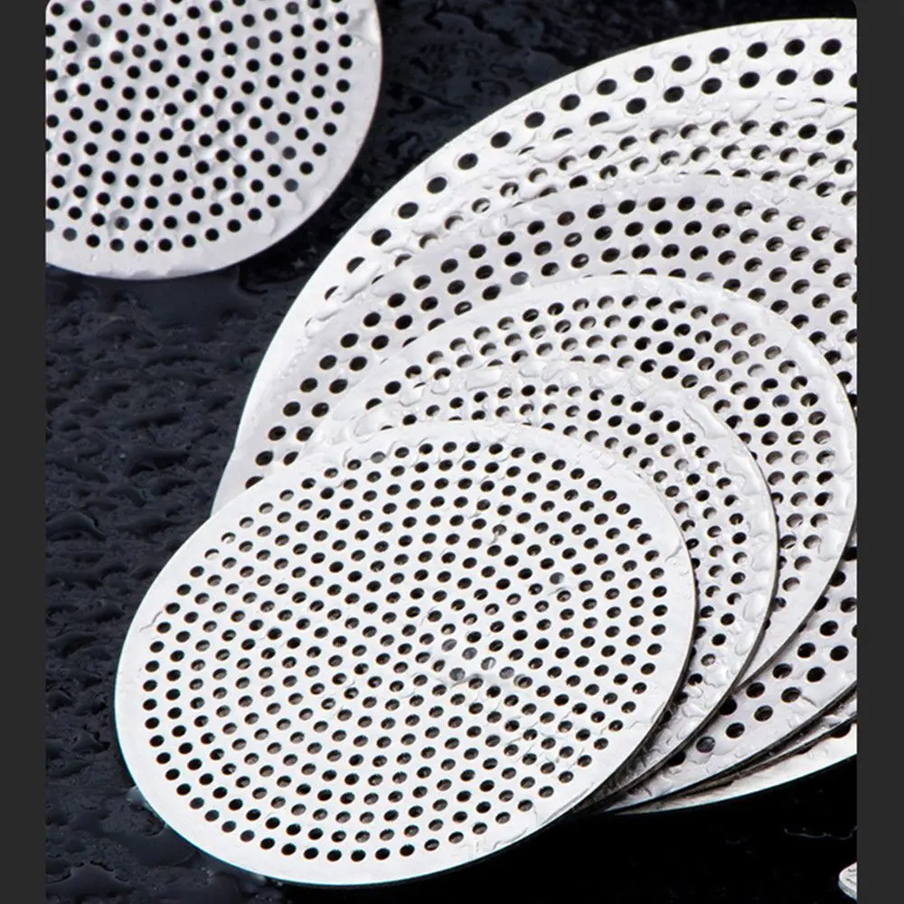 Description Picture 4 of itemHome & Kitchen 304 Stainless Bathroom Tool Colander Shower Drain Cover Hair Filter Sink Strainer Floor Drain Pad Drains Cover