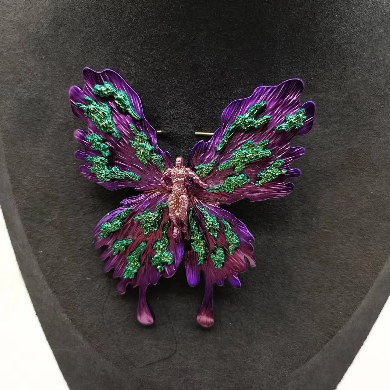 

Enamel Light Luxury Fashion Vintage Purple Butterfly Brooches for Women Jewelry Accessories