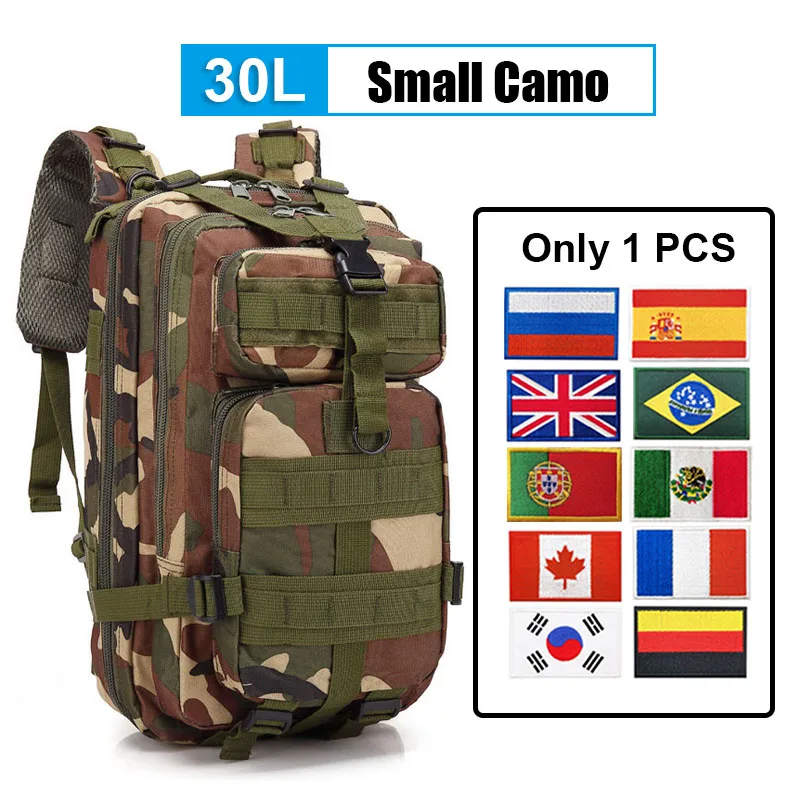 Zaino Tattico Militare USMC 26L – Outdoor Escursionismo Caccia Campeggio, Telone In Tela, Grande Capacità