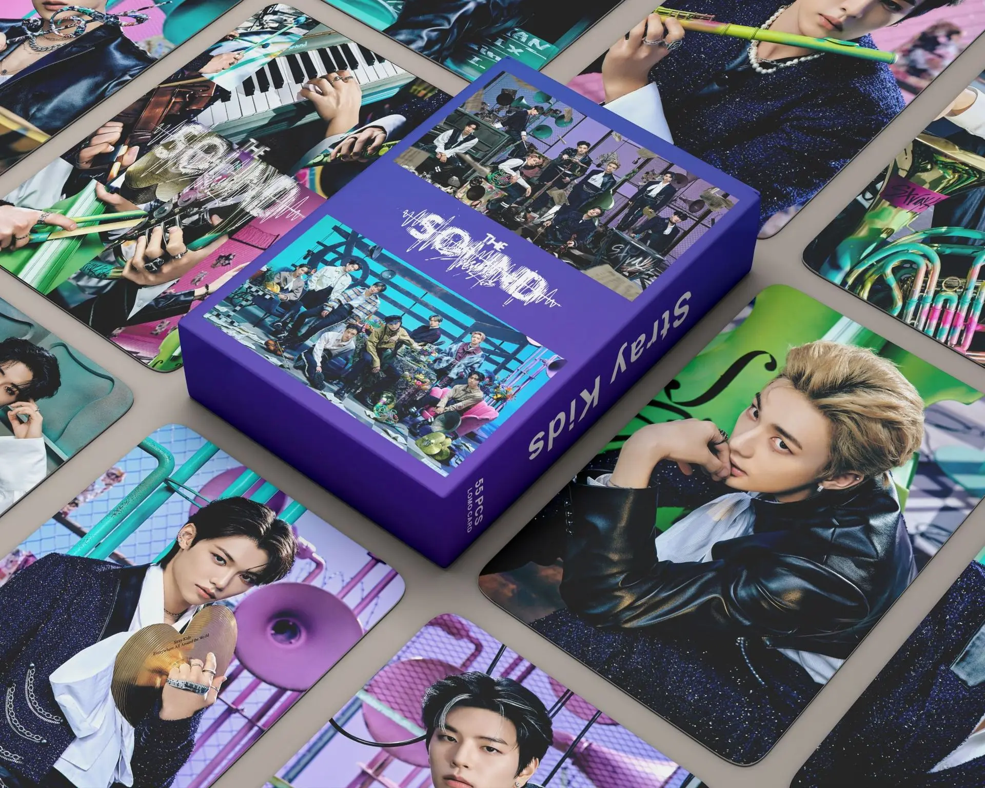 

New 55pcs Stray Kids Small Card The Sound Photo Card