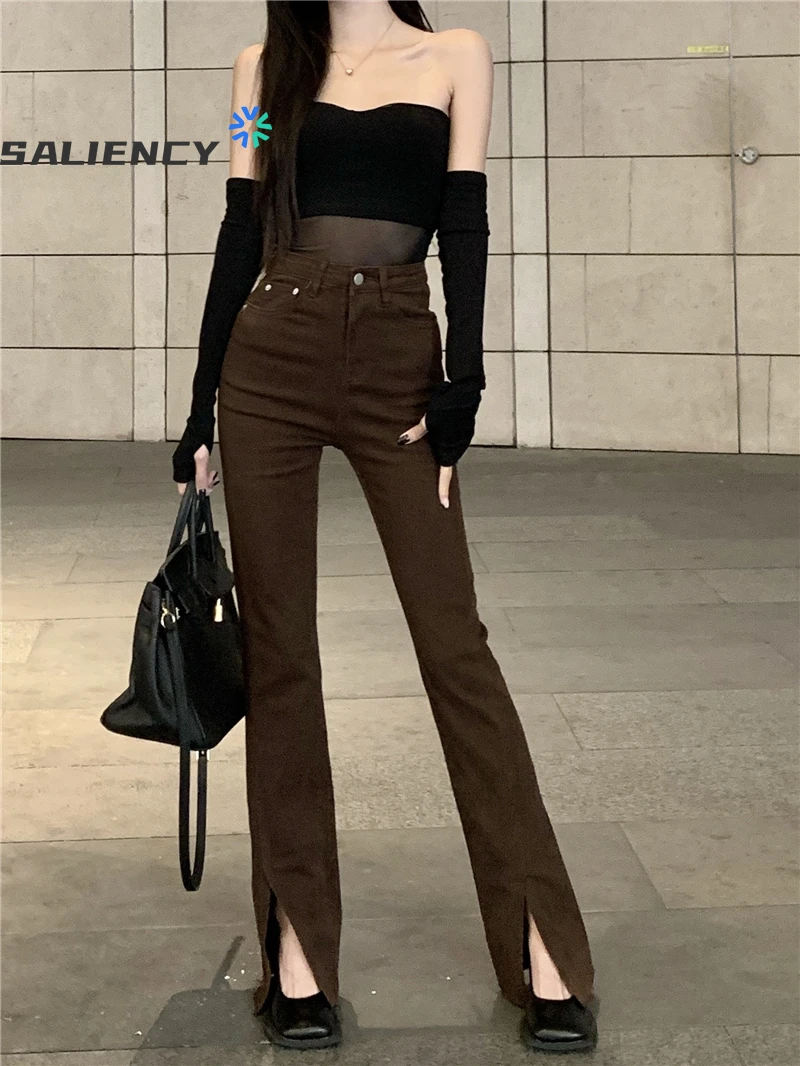 

Женские прямые джинсы с высокой талией, черные брюки с широкими штанинами и высокой талией в стиле ретро, лето 2022