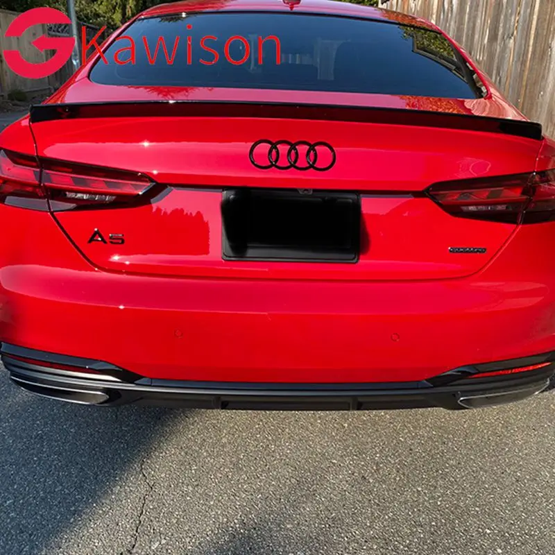 

Carbon Fiber Look Spoiler For AUDI A5 S5 RS5 B9 Sportback 4Door 2017-2020 Wing Lip Spoilers Car Accessories ABS material spoiler
