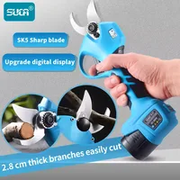 16.8V 8604 Electric Pruning Shear Powerful Cordless Electric Scissor Max 28mm Tree Branch Pruner Garden Secateur 2Ah x 2 Battery 2