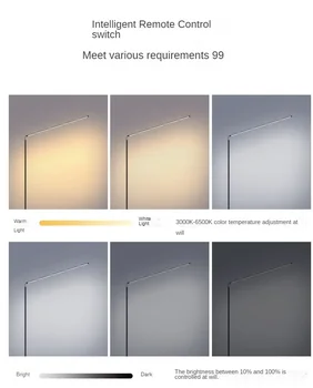 Minimalism LED Floor Lamp Super Bright Reading Lamp Living Room Bedroom Bedside Vertical Lamp Floor Piano Lighting Fixture 6