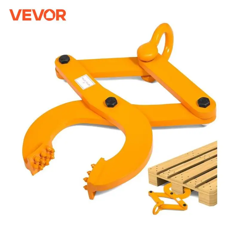 3 Ton Steel Single Scissor Pallet Puller Clamp with Convex Teeth Pallet Grabber Heavy Duty for Industry Hoisting lifting tool