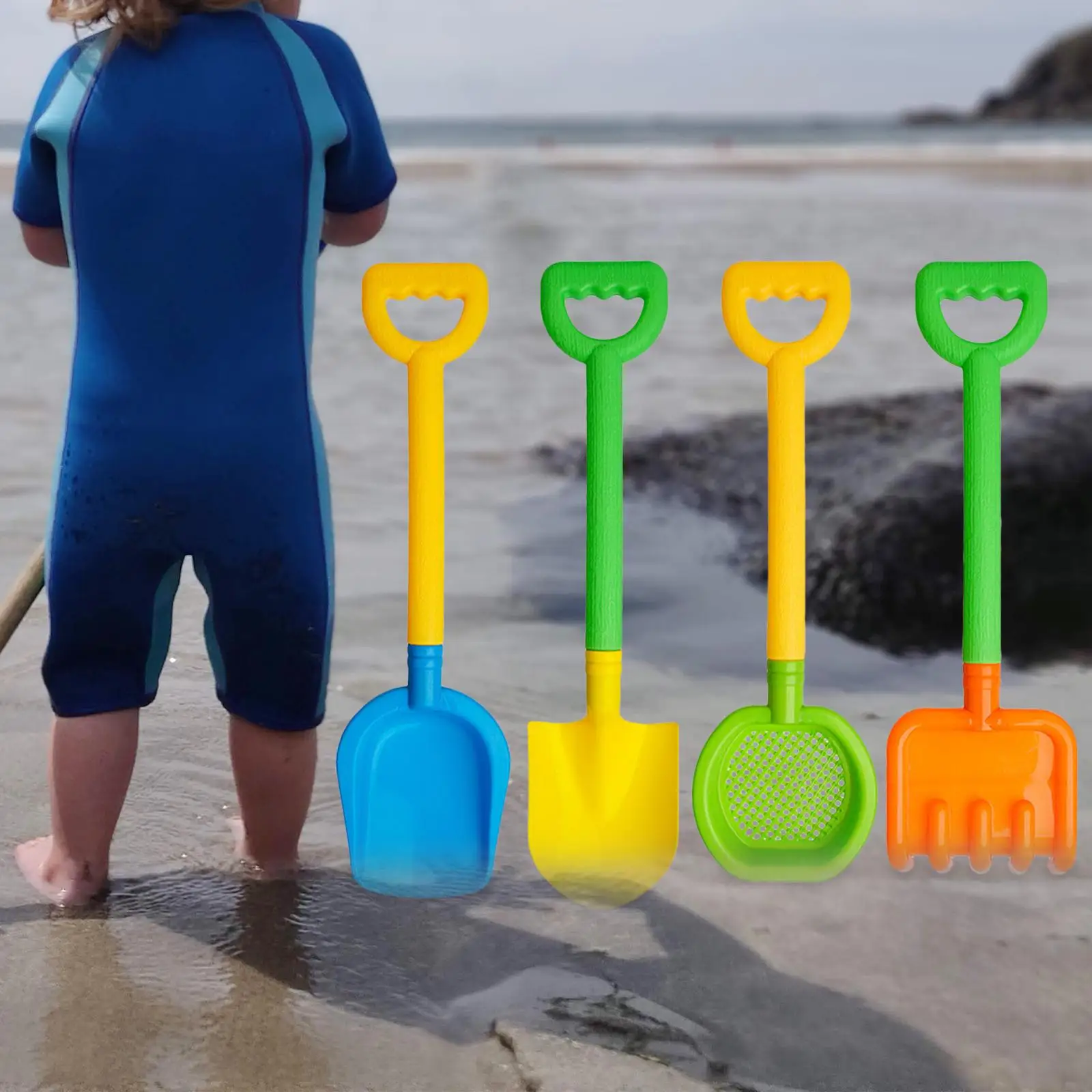 

4 шт., детские пляжные игрушки «лопатка»