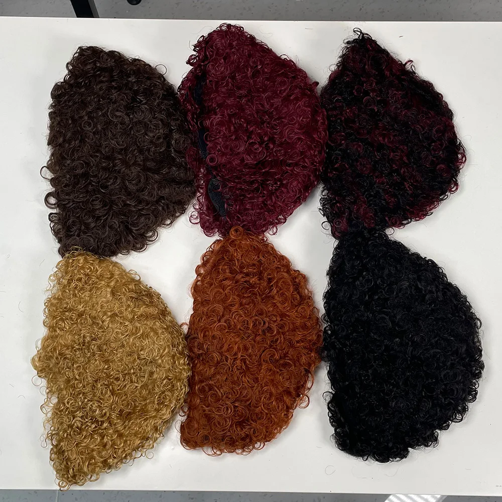 Parrucche Corte Ricci all'Ingrosso Disponibili, Parrucche Taglio Pixie 100% Capelli Umani, Parrucche Chioma Trendy per Donne Nere, Parrucca Completamente Realizzata a Macchina - immagine 2