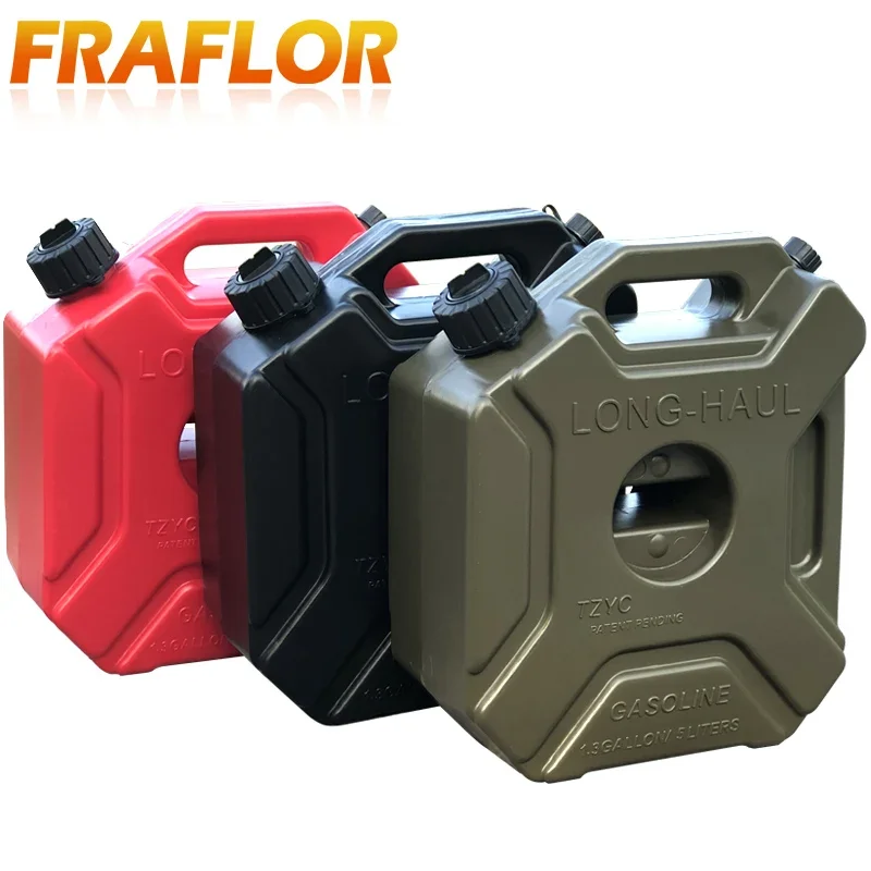 5L Green Fuel Tank Jerry Can Gas Plastic Petrol Car Gokart Spare Container Gasoline Petrol Tanks Canister ATV UTV Motorcycle