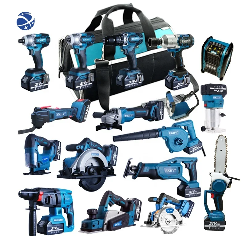 

yyhc electric tools set 15 in One Brushless combo kits 15-piece 20v lithium ion cordless tools