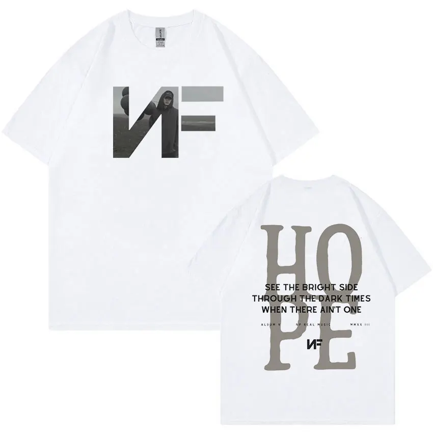 Rapper Nf Hope Tracklist Graphic T Shirt Hope Album Tour Print T-Shirt Manica Corta Uomo Donna Hip Hop T-Shirt Oversize In Cotone