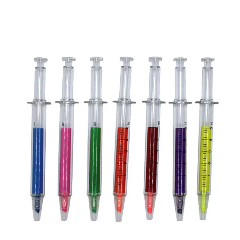 

21Pcs Office School Supplies Syringe Fluorescent Highlighter Pen Marker Pen Luminescent Pen Stationery