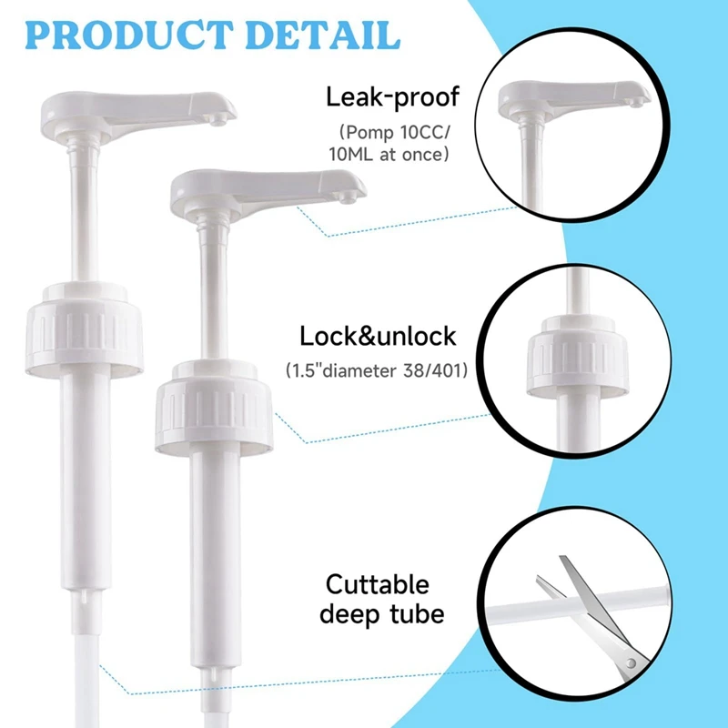 Upgraded High-Output Gallon Pump Dispenser, 2Pcs Heavy-Duty Leak Proof Large Resin Pump Dispenser