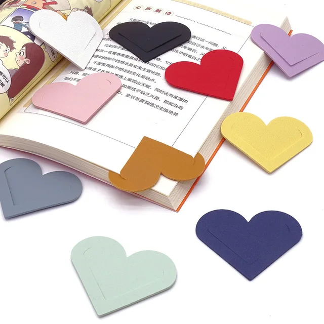 Marcapáginas De Cuero Con Forma De Corazón "Te Amo" / Regalo