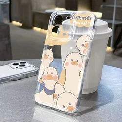Adorable Cartoon Duck Clear Soft Phone Case Cover - Galaxy S23 Ultra (1)