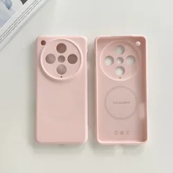 Premium Liquid Silicone Magnetic Case with MagSafe Integration - Wireless Charging Compatible Cover - OPPO Reno 11 Pro 5G (MLD Pink)