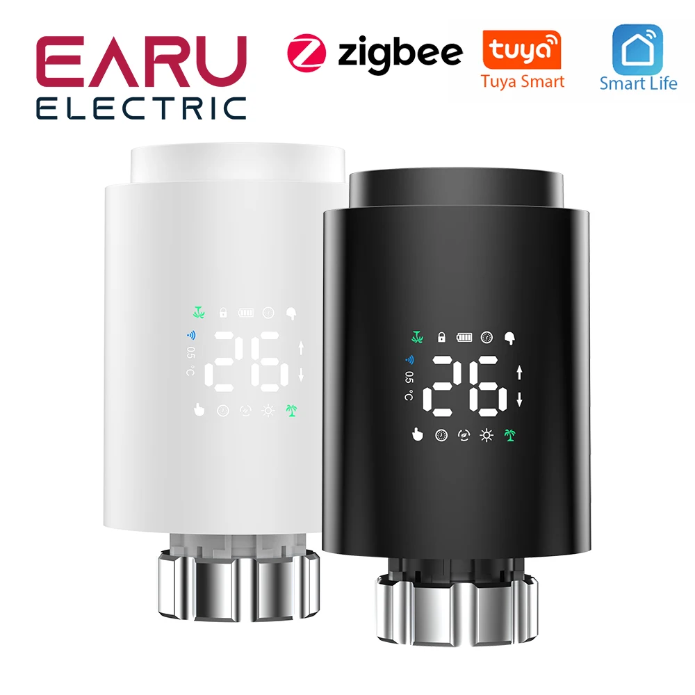 

Tuya Smart ZigBee Radiator Actuator TRV Programmable Thermostatic Radiator Valve App Remote Temperature Controller Support Alexa