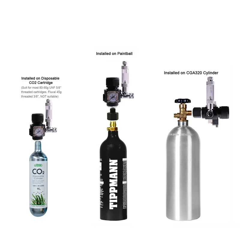 Fzone Mini Dual Stage Co2 Regulator Fish Tank Aquarium Solenoid Valve Bubble Counter Fishbowl Accessories Carbon Dioxide Reducer 5