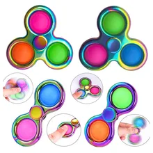 

Colorful Fidget Spinner Toy Alloy Simple Dimple Bubble Up Sensory Games Children Adult Stress Relief and Anti-Anxiety Toys