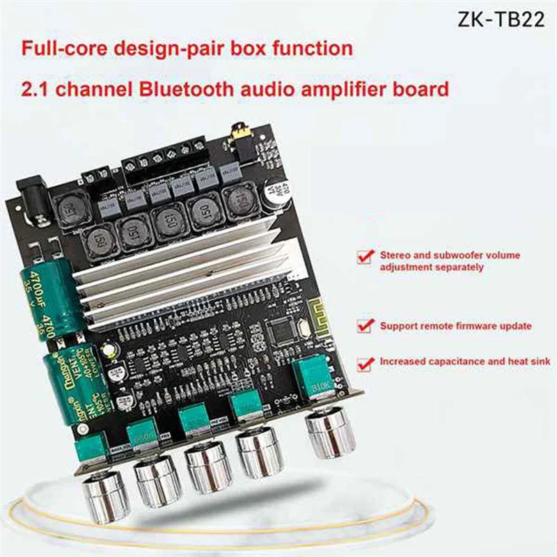 

ZK-TB22 TPA3116D2 Bluetooth усилитель сабвуфера платы 2,1 HIfi высокомощный стерео усилитель 2X50W + 100W для динамика