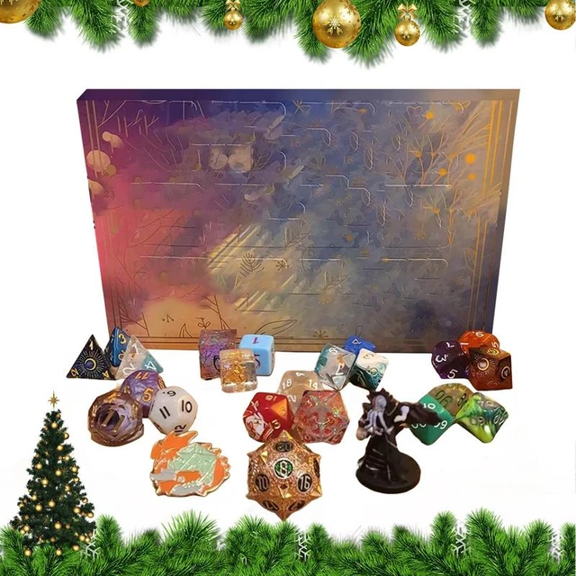 2023 Dice Advent Calendar 24 Days Christmas Countdown Dice Dice Set For  Dungeons And Dragon Xmas RPG DND Gifts For Kids - AliExpress