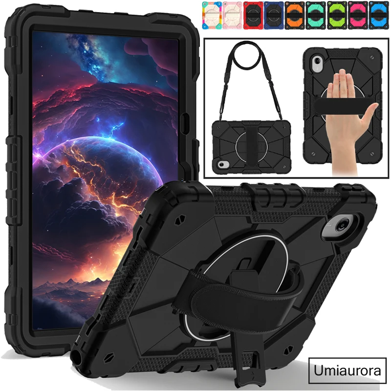 Shockproof Rugged Tablet Case with Stand and Strap