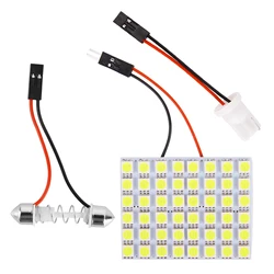 Enhanced LED Interior Car Light - Universal White Panel for Reading, Trunk, Roof, Dome (48 LED 5050)
