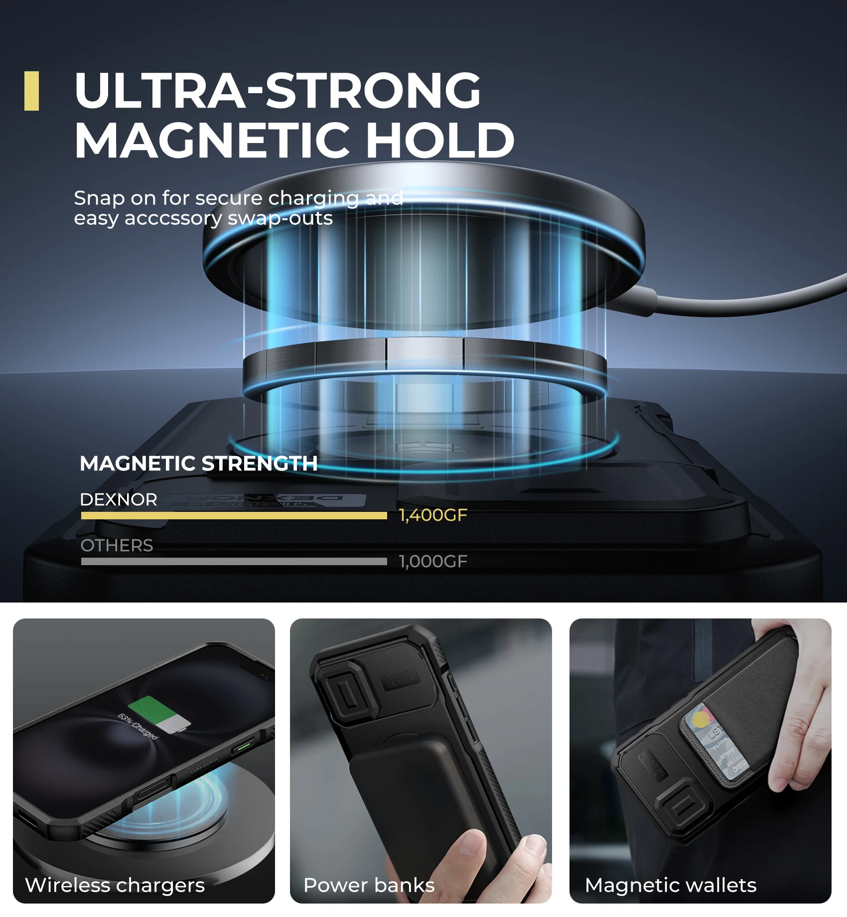 Rugged Shockproof Phone Case with Slide Camera Cover & Adjustable Kickstand