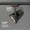 PAR30 LED E27 Track Light Bracket Base 2-Wires Rail Ceiling Lamps Holder Clothing Store Living Room Replaceable Spotlight Socket 4