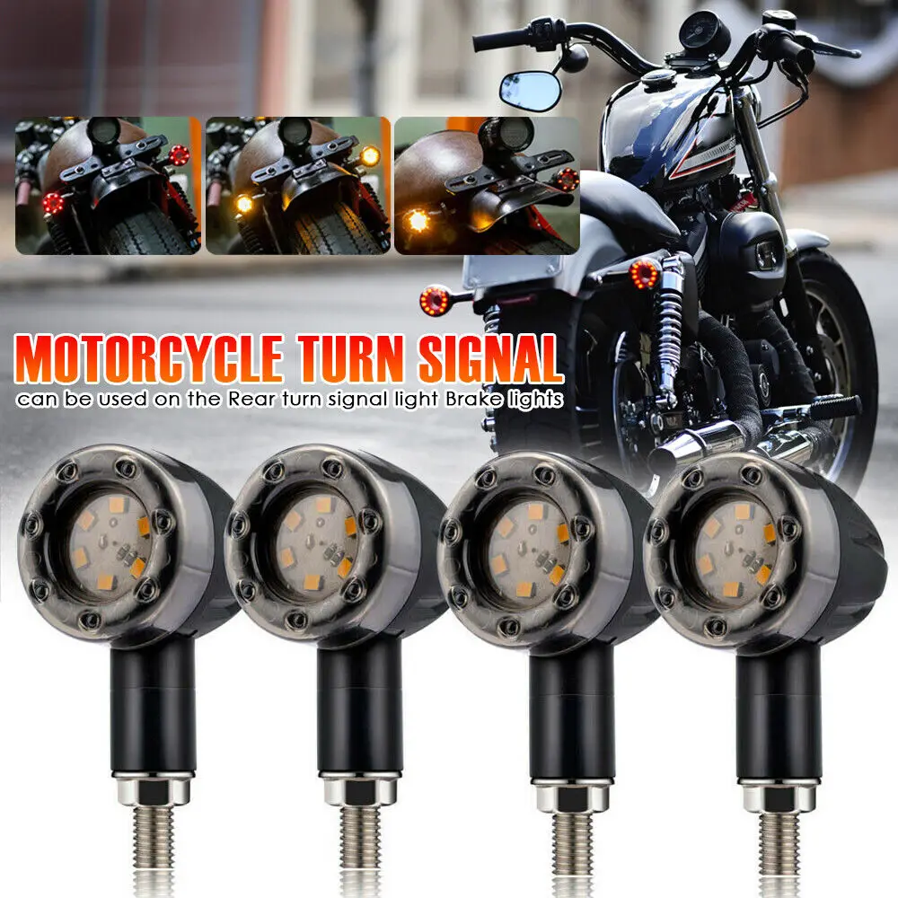 12V Universal Motorcycle LED Bullet Brake Light Turn Signal Tail Light