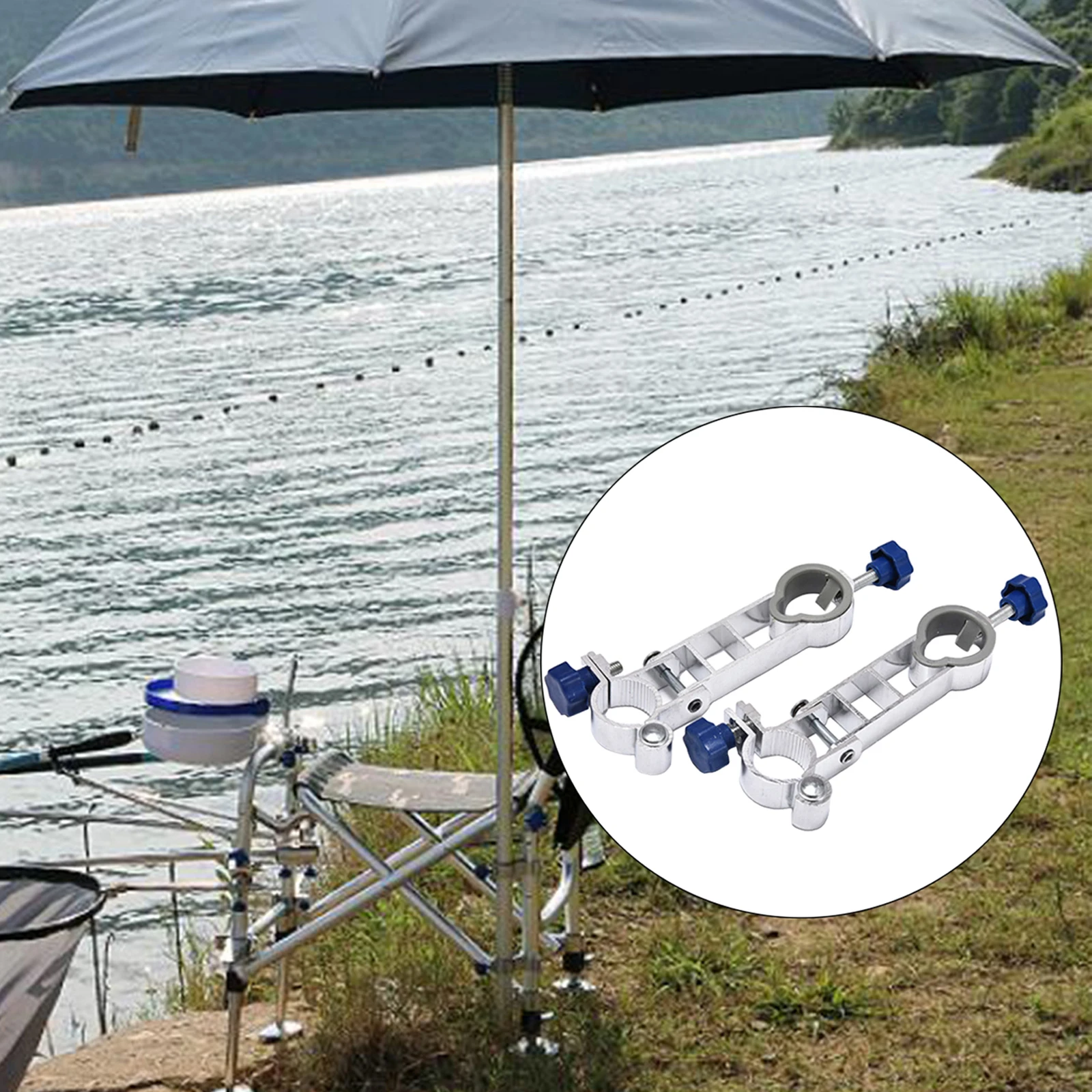 FishingChairUmbrellaStandAdjustableChairUmbrellaHolderClamp