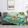 Belgium Comic Blanket Flannel Spring Autumn Marsupilami Feeding Birds Warm Throws For Winter Bedding 1