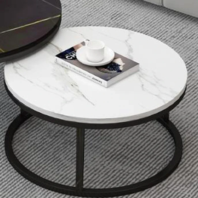 

Round Frames Coffee Tables Mobile Bedside Vanity Elegant Floor Coffee Tables Luxury White Mobili Per La Casa House furniture