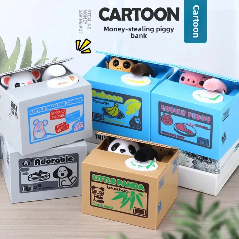 Creative New English Cartoon Kitty Cat Money Storage Jar Toy Electric Savings Canister Cross-Border Trade Unique Design
