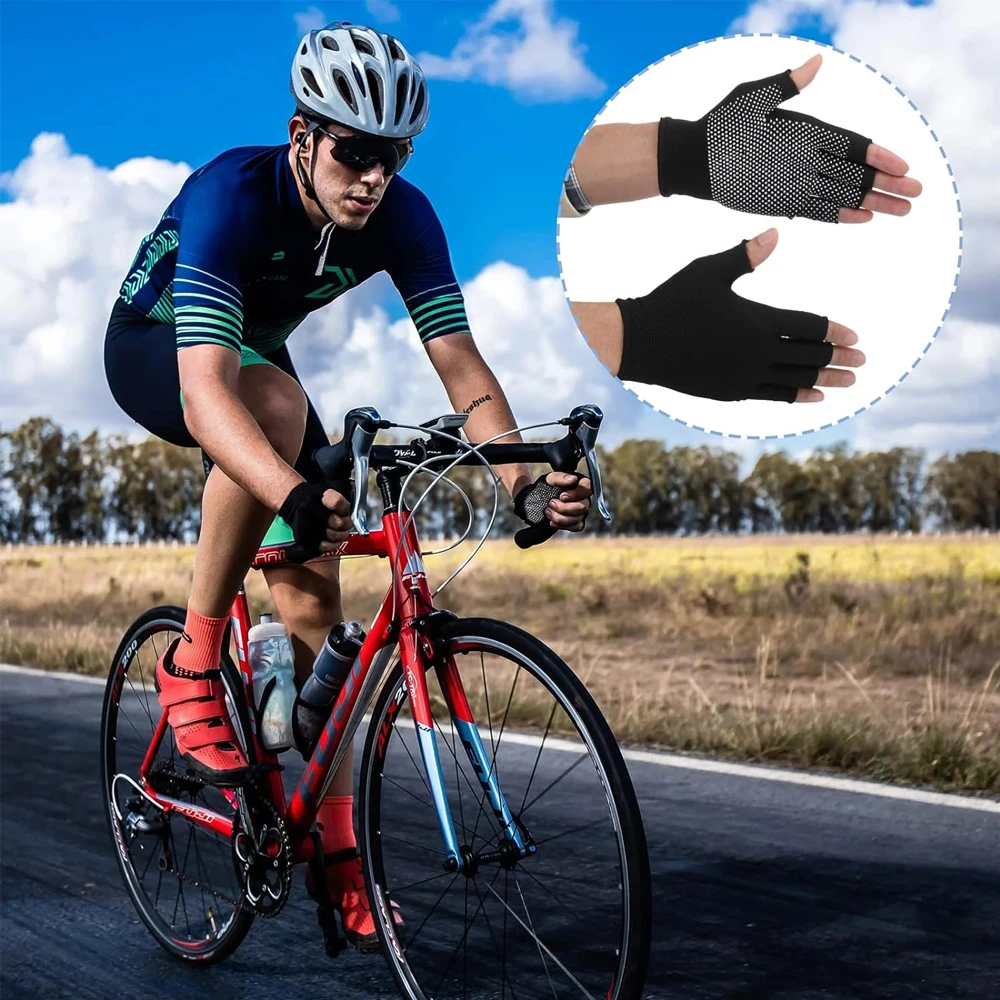 Lightweight Men and Women Half-Finger Slip Breathable Fingerless Work Gloves for Construction Fitness Cycling Motorcycle Gloves 6