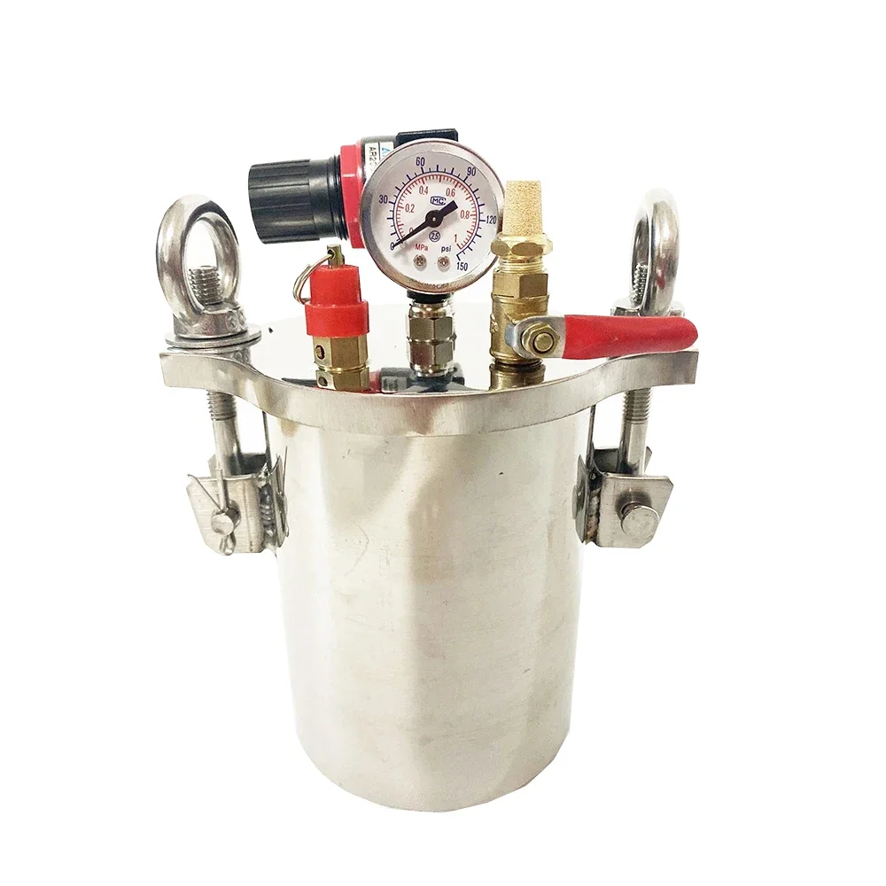 

Dispenser Pressure Tank 304 Stainless Steel Pressure Barrel Dispensing Valve Fluid Dispensing Storage Bucket 1L