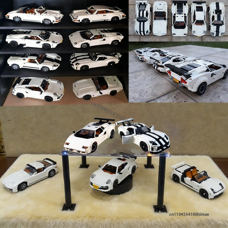 NEUE Supersportwagen-Serie Bausteine Auto F40 Shelby Cobra C3 GT40 GT-R Murcielago FJ Cruiser SUV Roadster Pickup Bausteine Spielzeug Geschenk